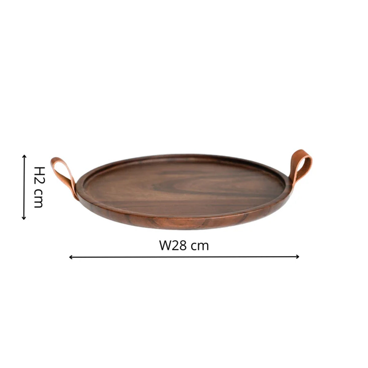 Ivyline Harvey Walnut Wooden Candle Plate