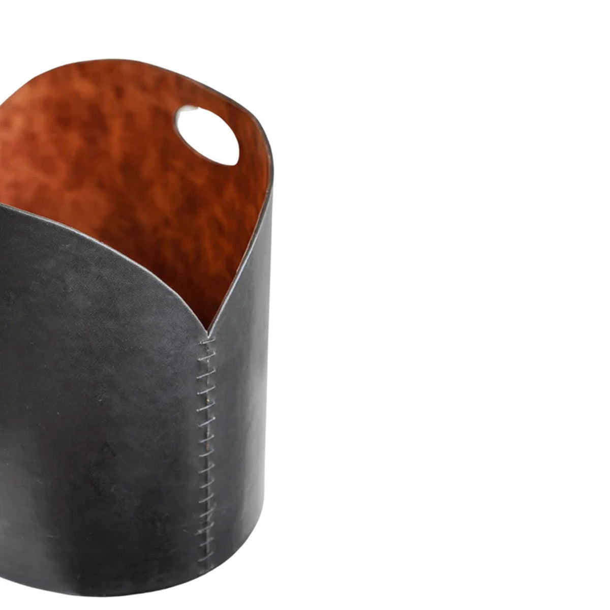 Ivyline Tan Faux Leather Log Bucket