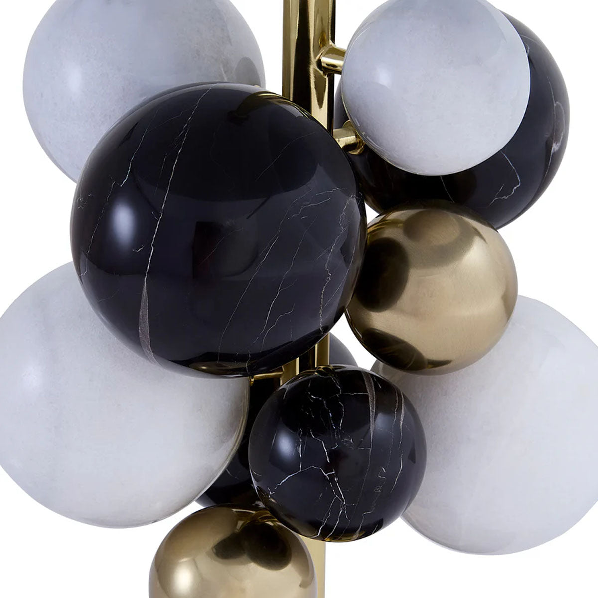 Jonathan Adler Globo Table Lamp - Black/White Marble