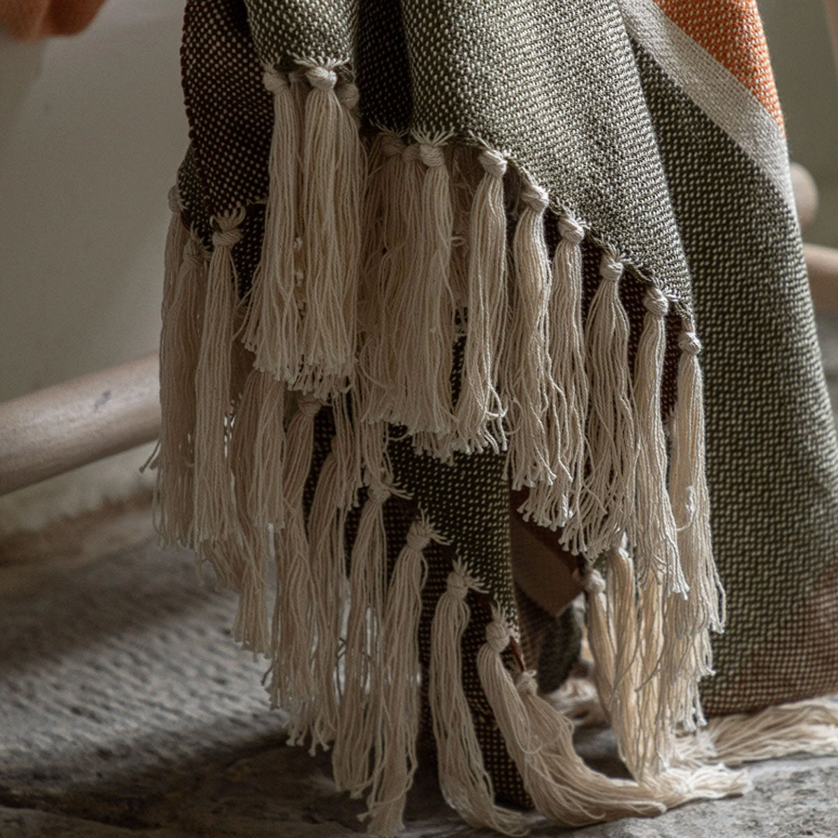 Gallery Direct Crosshatch Woven Throw Taupe