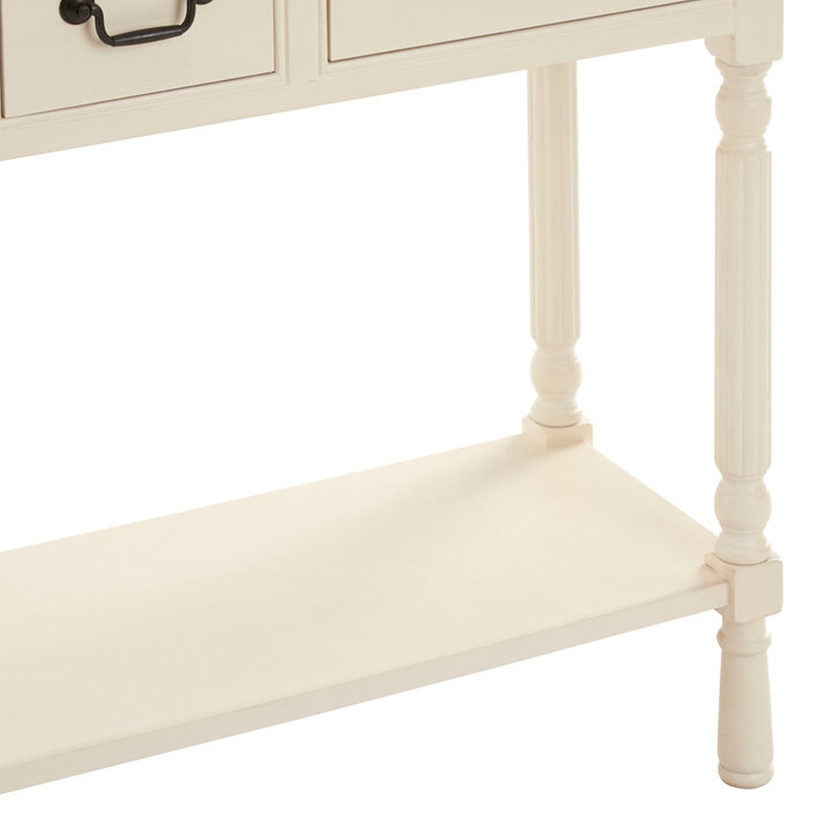 Beaumonde Home Heritage 3 Drawer White Console Table