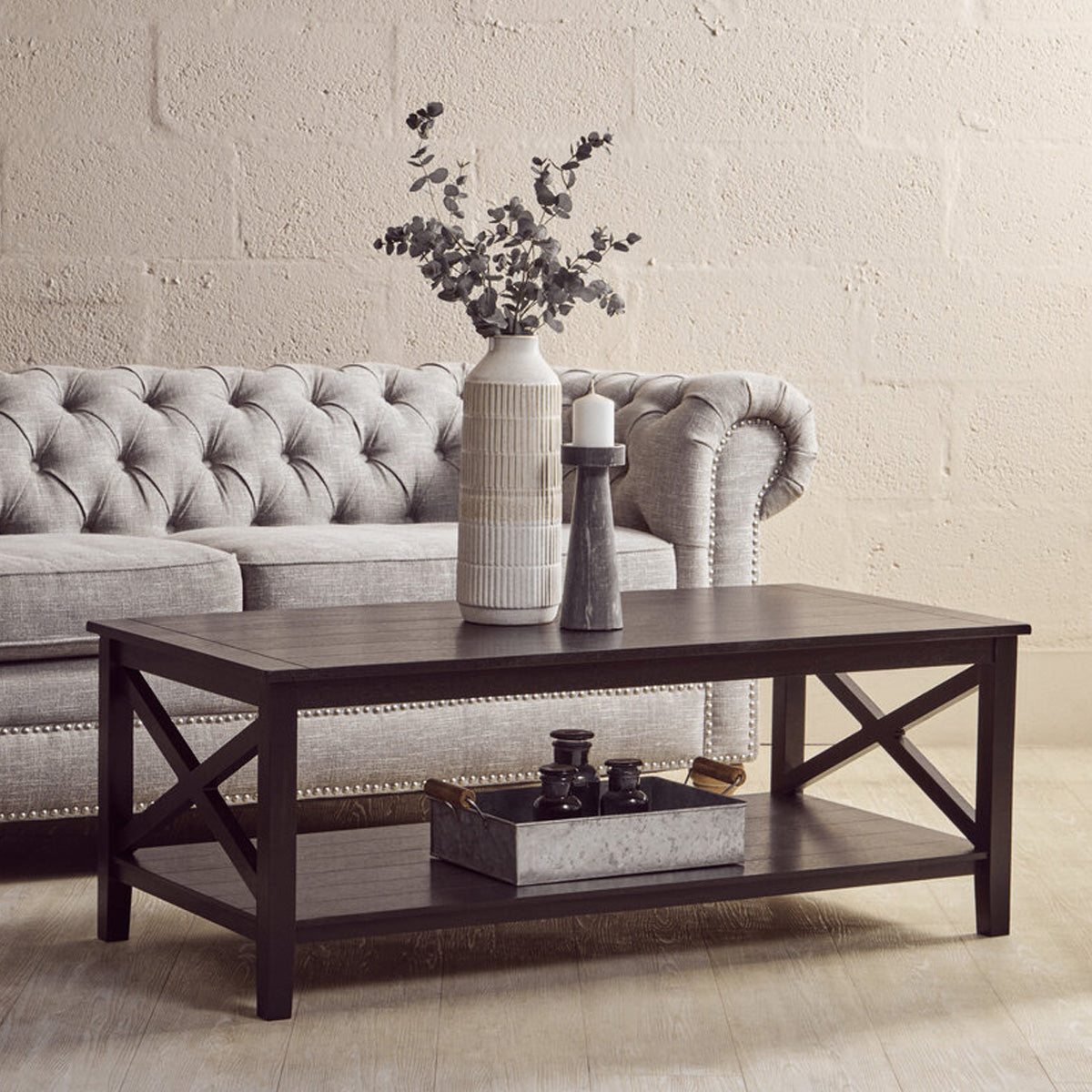 Beaumonde Home Heritage Black Wood Coffee Table