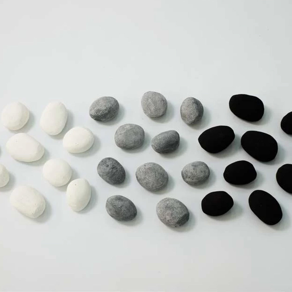 ScandiFlames Ceramics Pebbles White - 24 Pieces