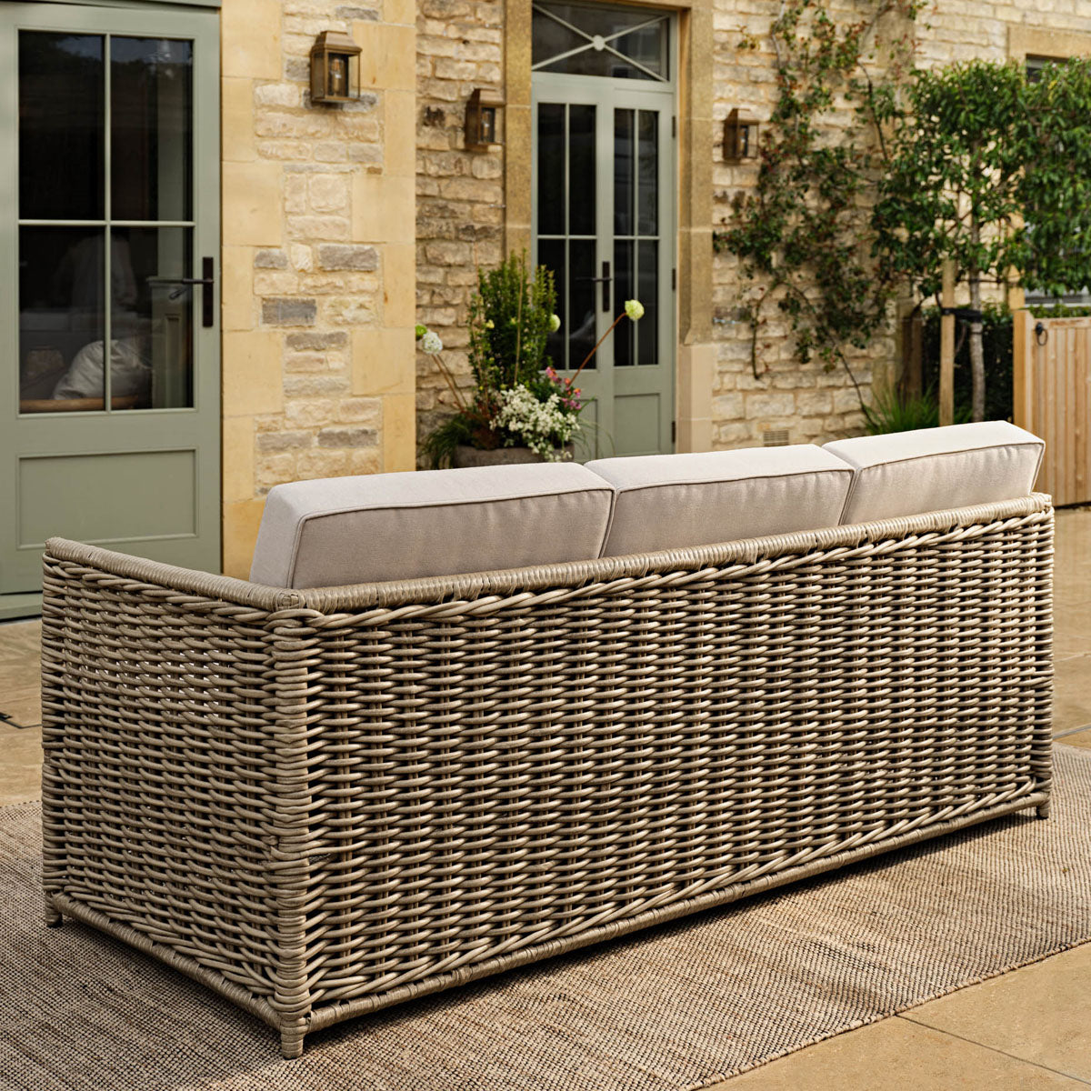 Garden Trading Harting 3 Seater Sofa Light Rattan