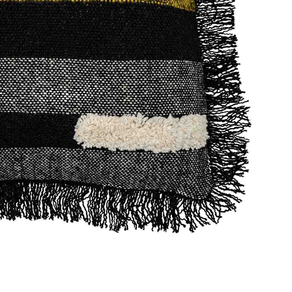 Gallery Direct Tufted Blocks Cushion with Fringe