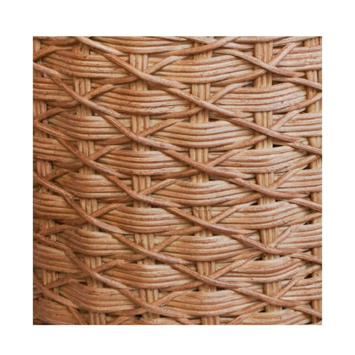 Ivyline Woven Round Rattan Log Basket with Handles Set of 2