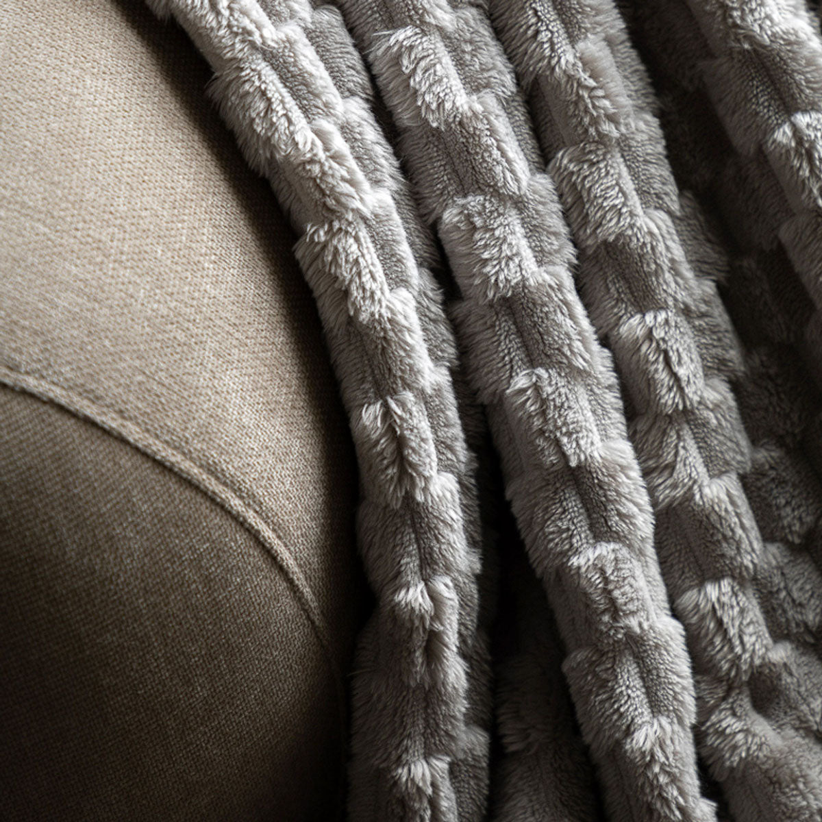 Gallery Direct Jacquard Velvet Knitted Throw