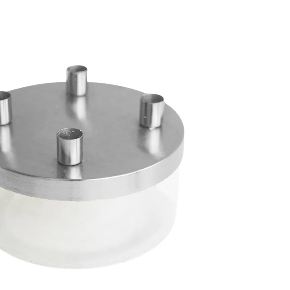 Ivyline Metal Candle Holder with Glass Bowl