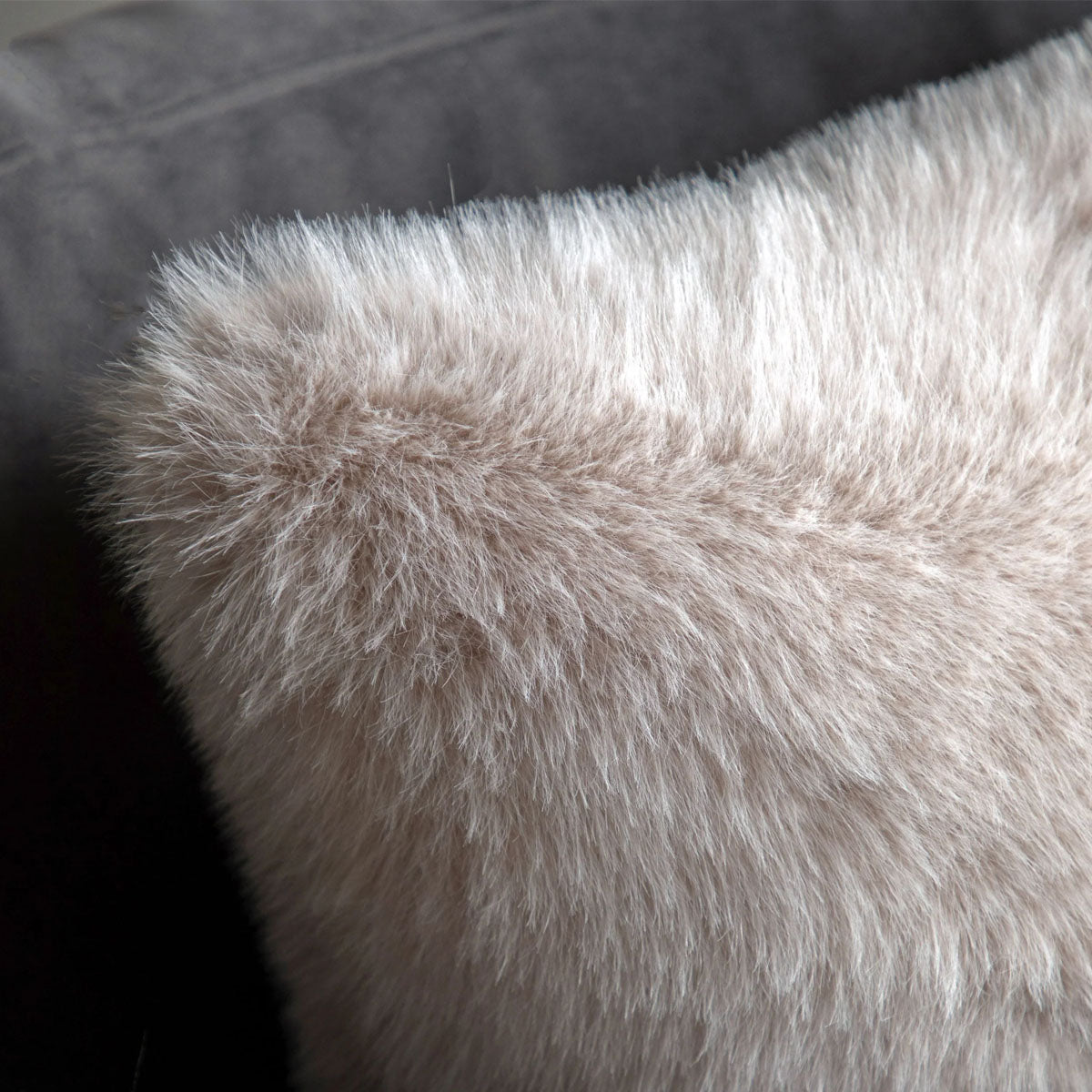 Gallery Direct Maple Faux Fur Cushion Oatmeal