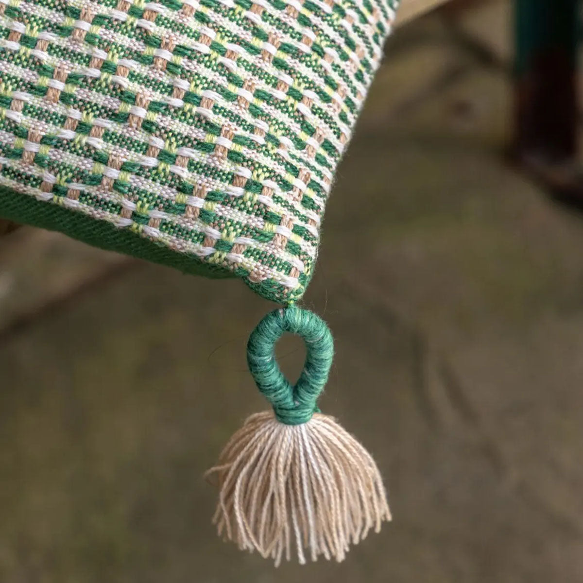 Gallery Direct Isla Woven Cushion Green