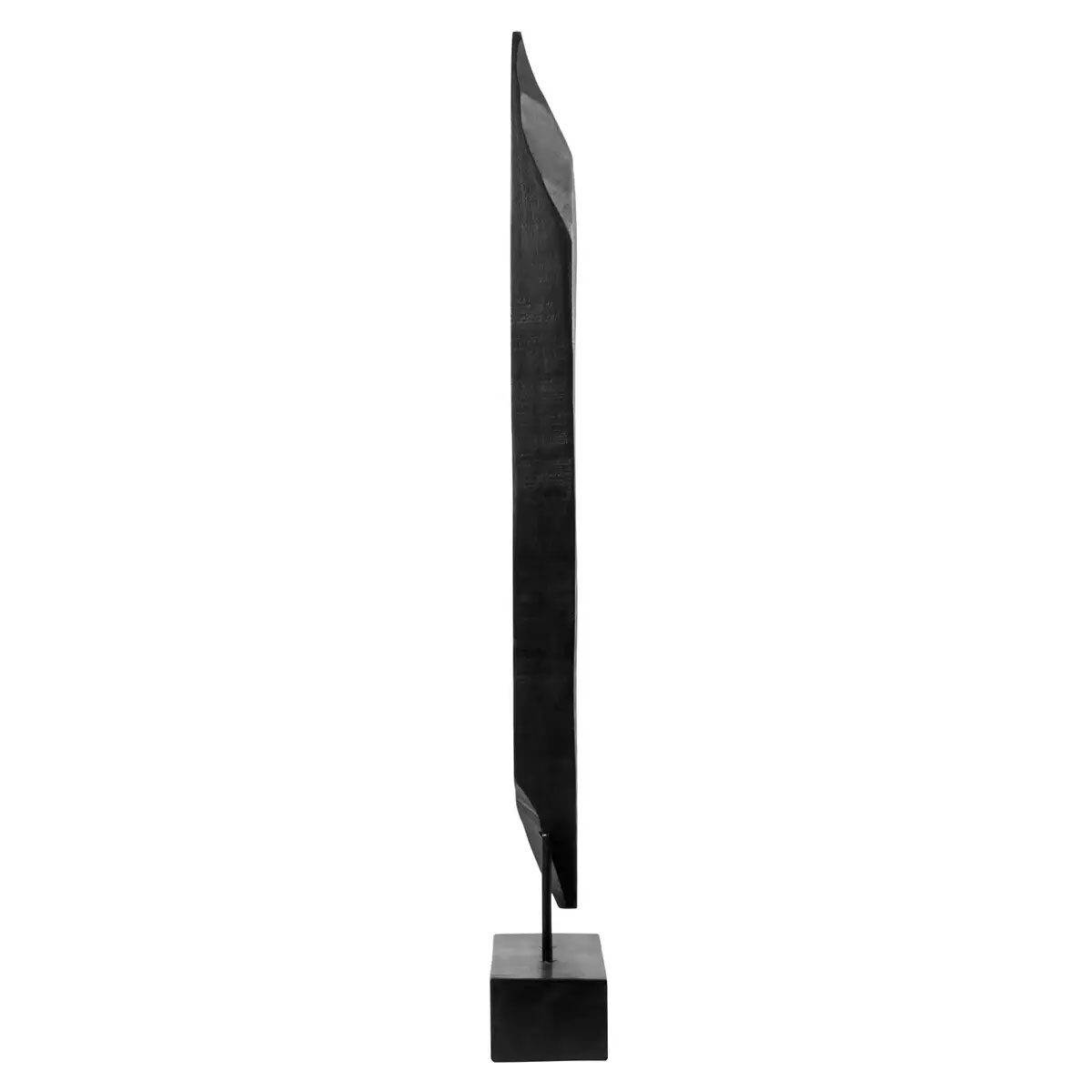 Beaumonde Home Fidel Rustic Black Vertical Mango Wood Slice Sculpture
