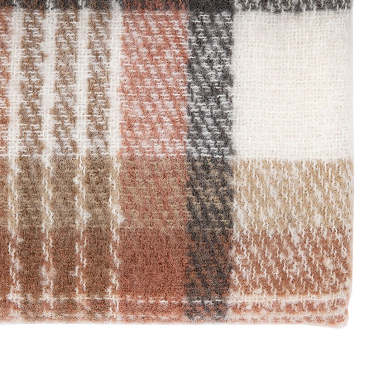 Gallery Direct Check Faux Mohair Throw