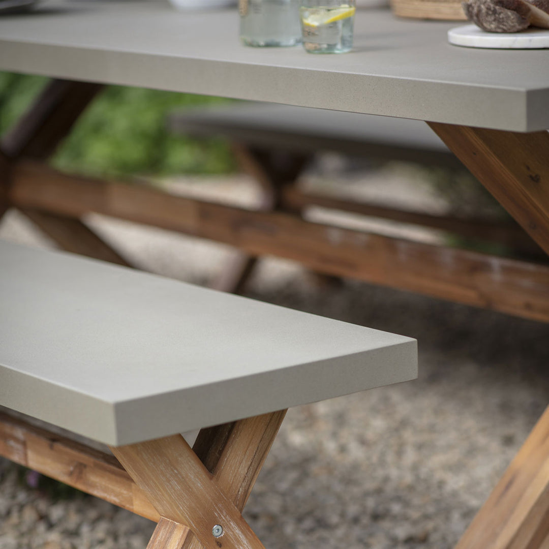 Garden Trading Burford Table & Bench Set Large Natural