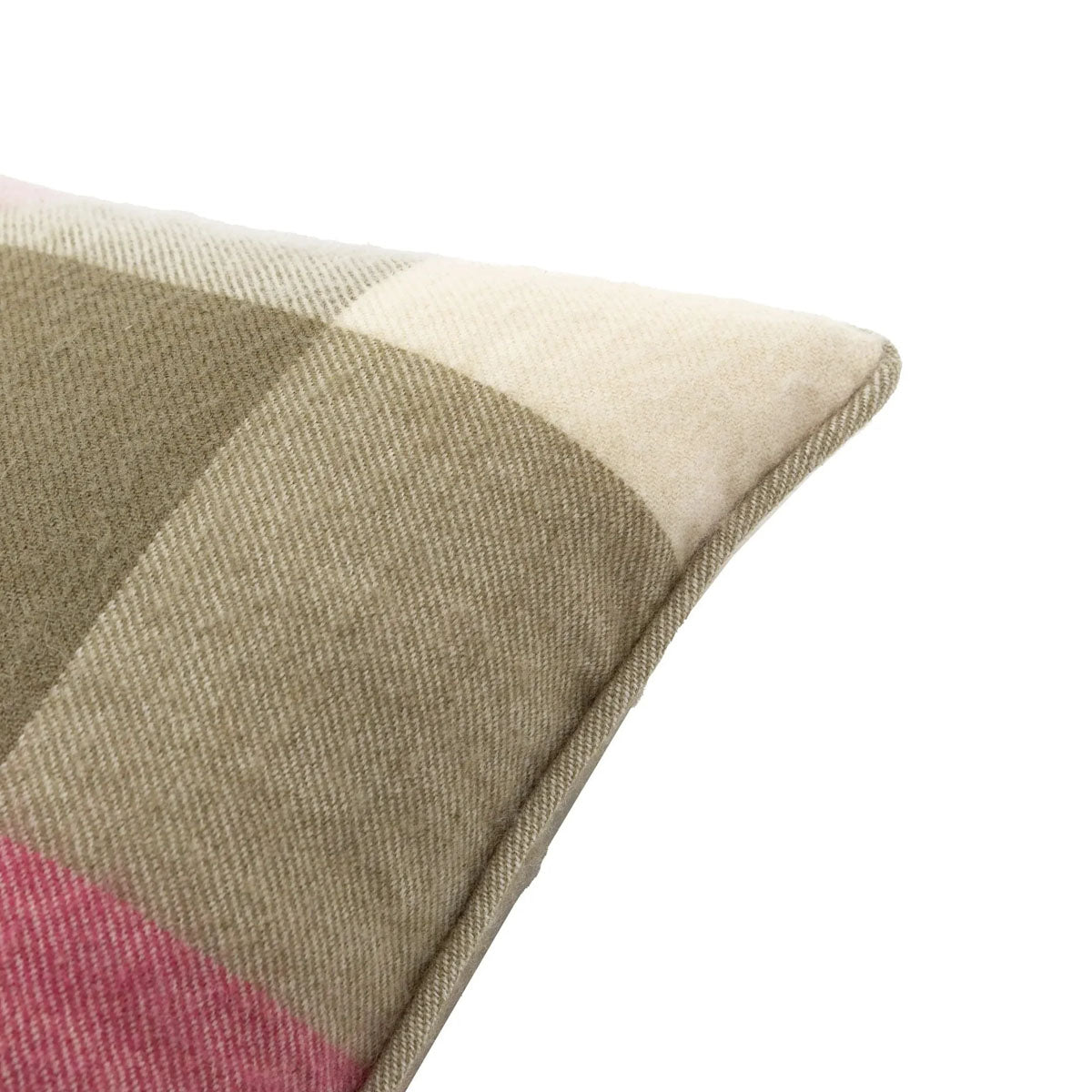 Gallery Direct Dursley Check Cushion Cranberry and Olive