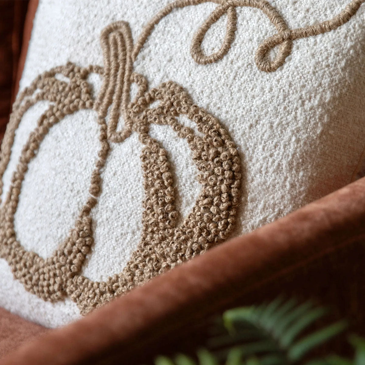 Gallery Direct Embroided Pumpkin Cushion
