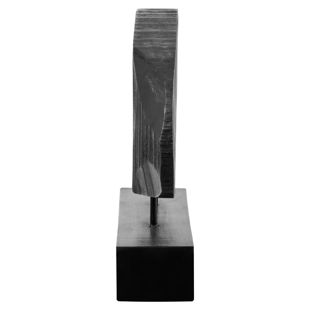 Beaumonde Home Fidel Rustic Black Horizontal Mango Wood Slice Sculpture
