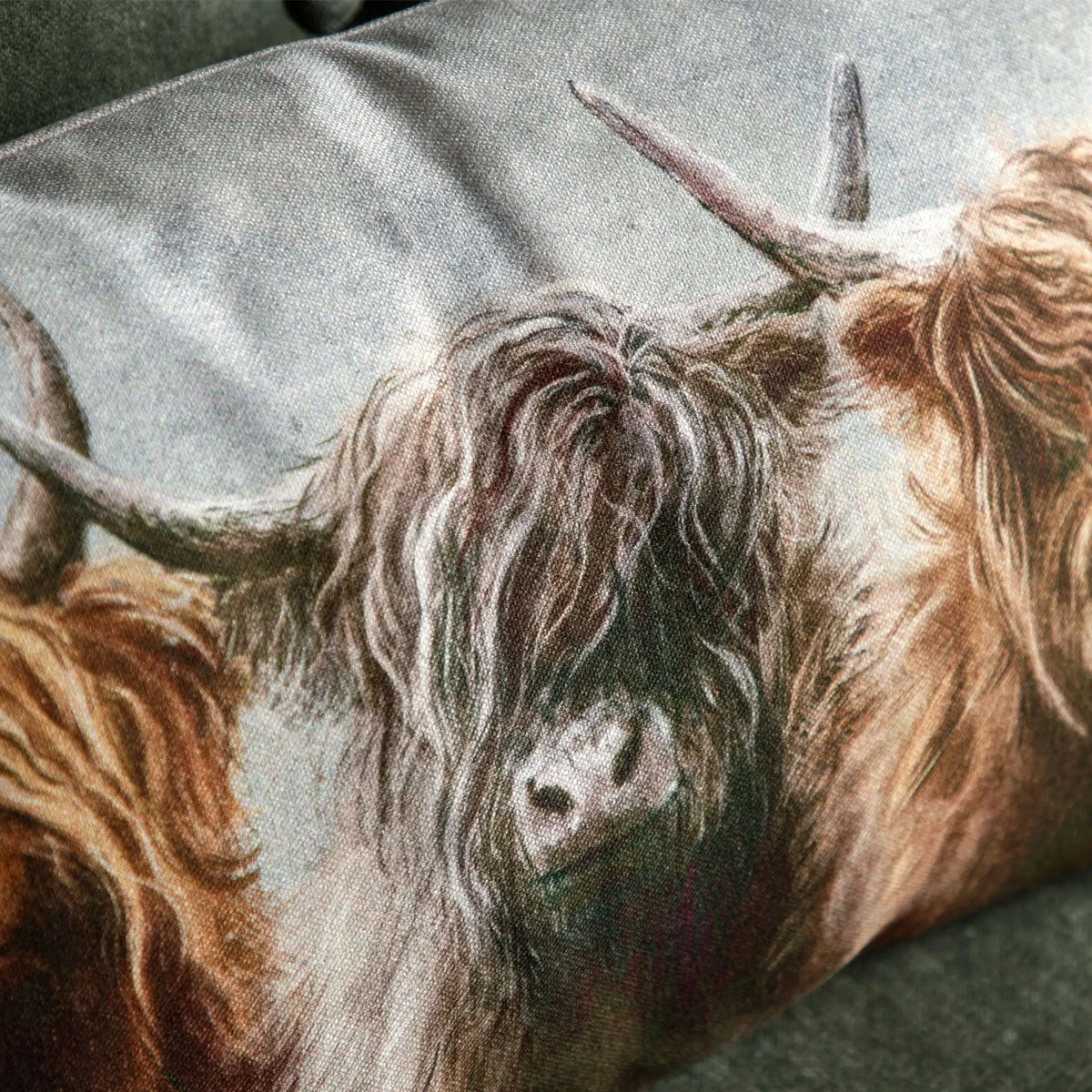 Gallery Direct Highland Cow Trio Cushion