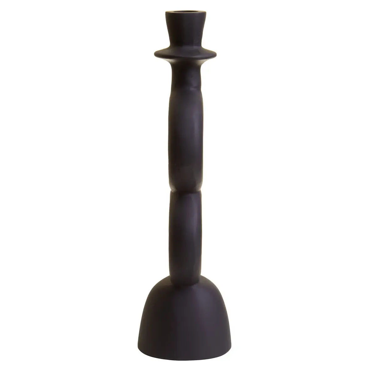 Beaumonde Home Hapax Large Black Candle Holder