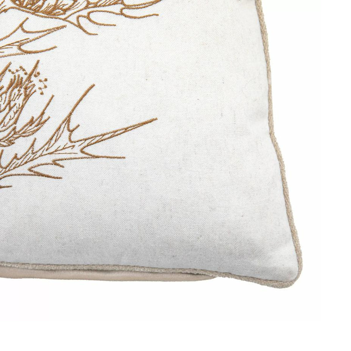 Gallery Direct Natural Thistle Cushion Embroider