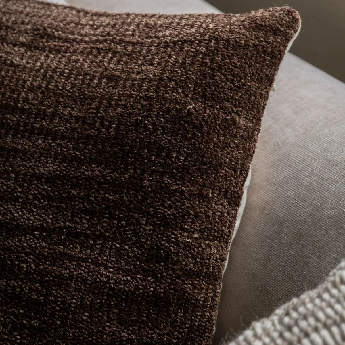 Gallery Direct Kendal Chenille Cushion Brown