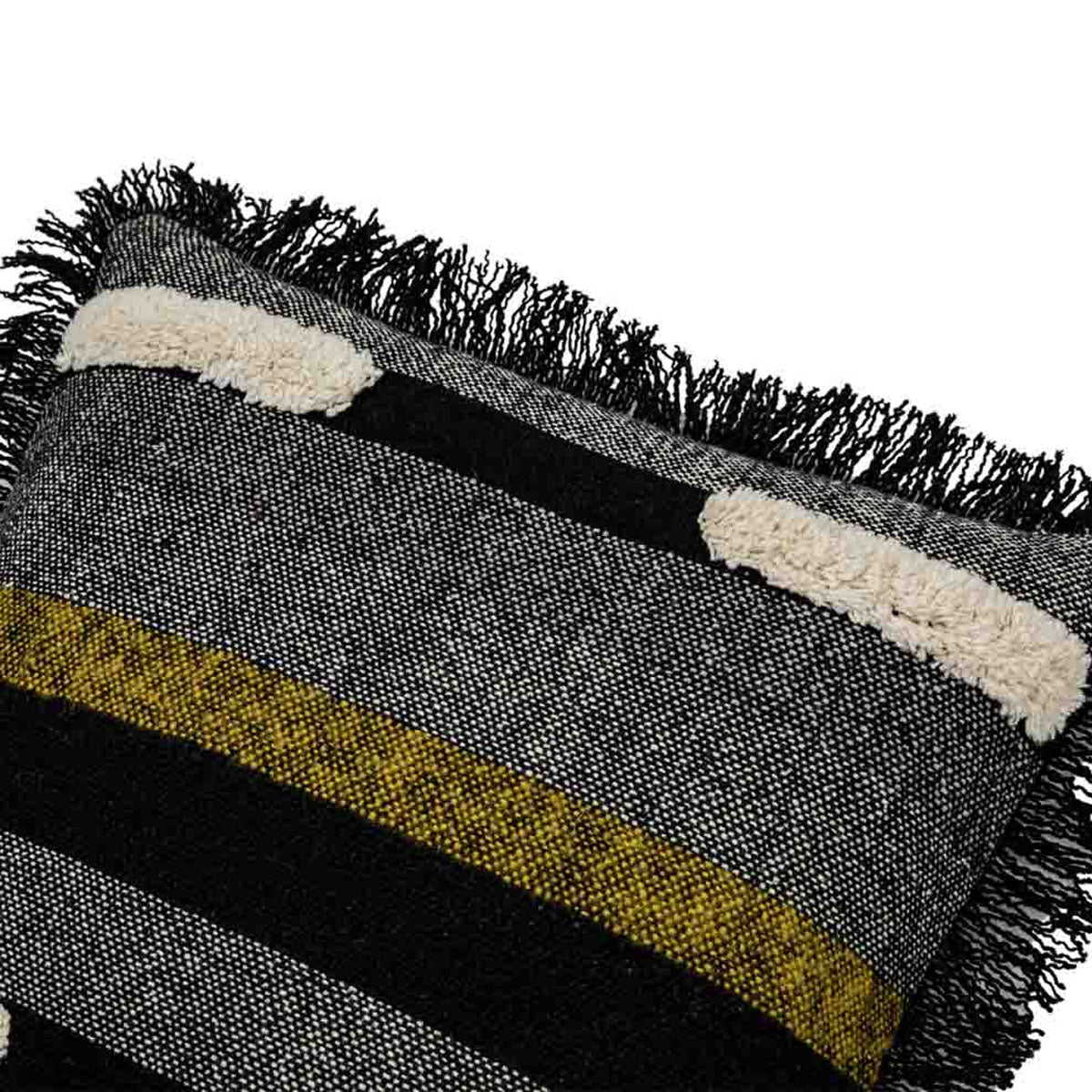 Gallery Direct Tufted Blocks Cushion with Fringe