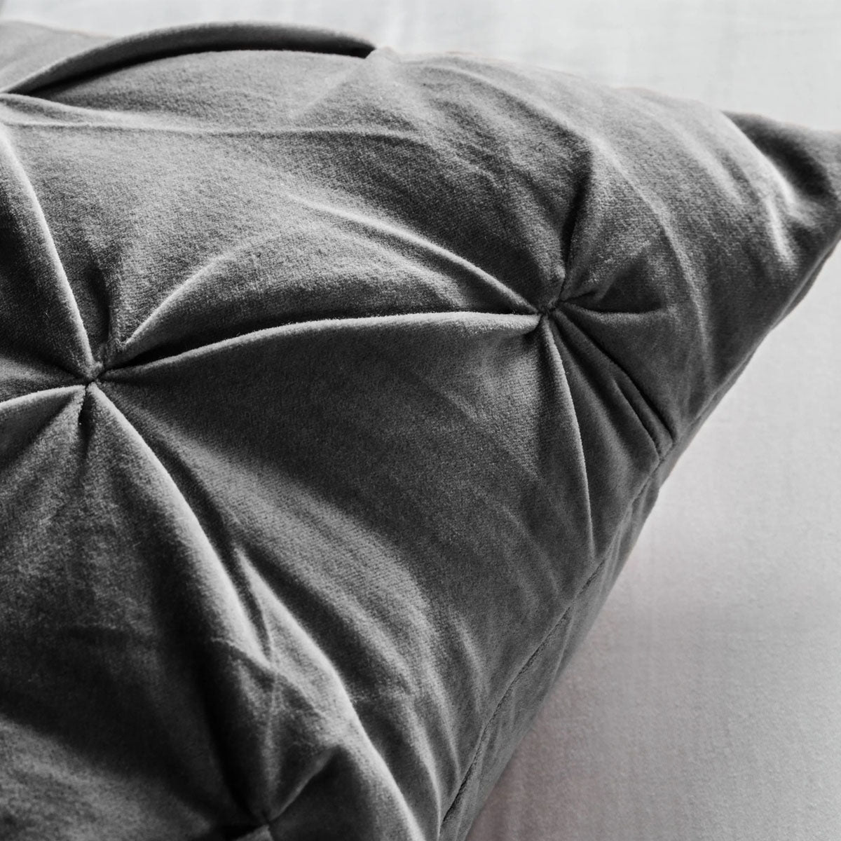 Gallery Direct Opulent Velvet Cushion Charcoal