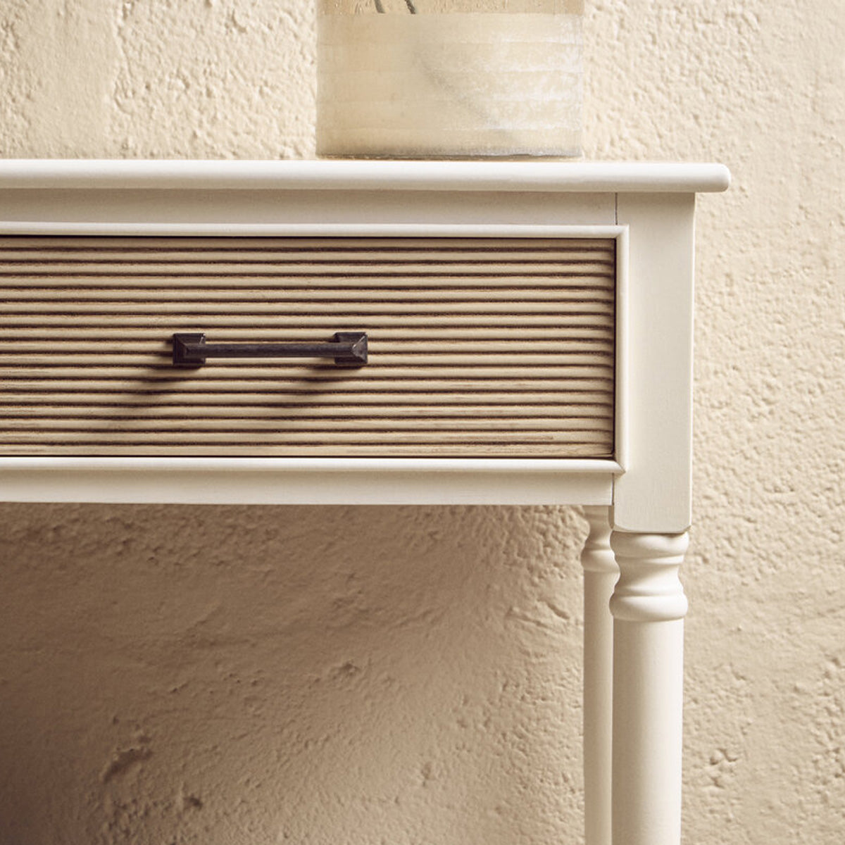 Beaumonde Home Heritage 2 Drawers Pearl White Console Table