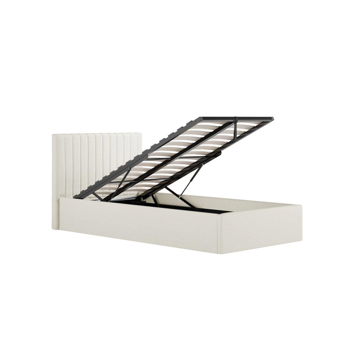 HO+ME Berlin Tall Ottoman Single Bed In Milk