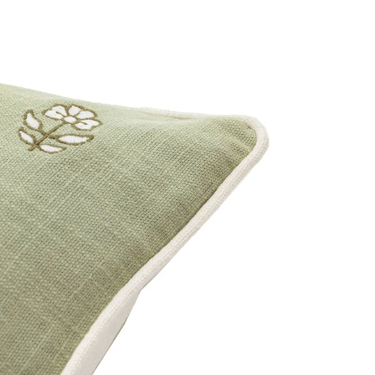 Gallery Direct Ilkley Embroider Floral Cushion Sage