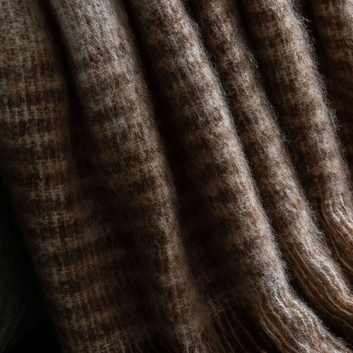 Gallery Direct Faux Mohair Fringe Throw