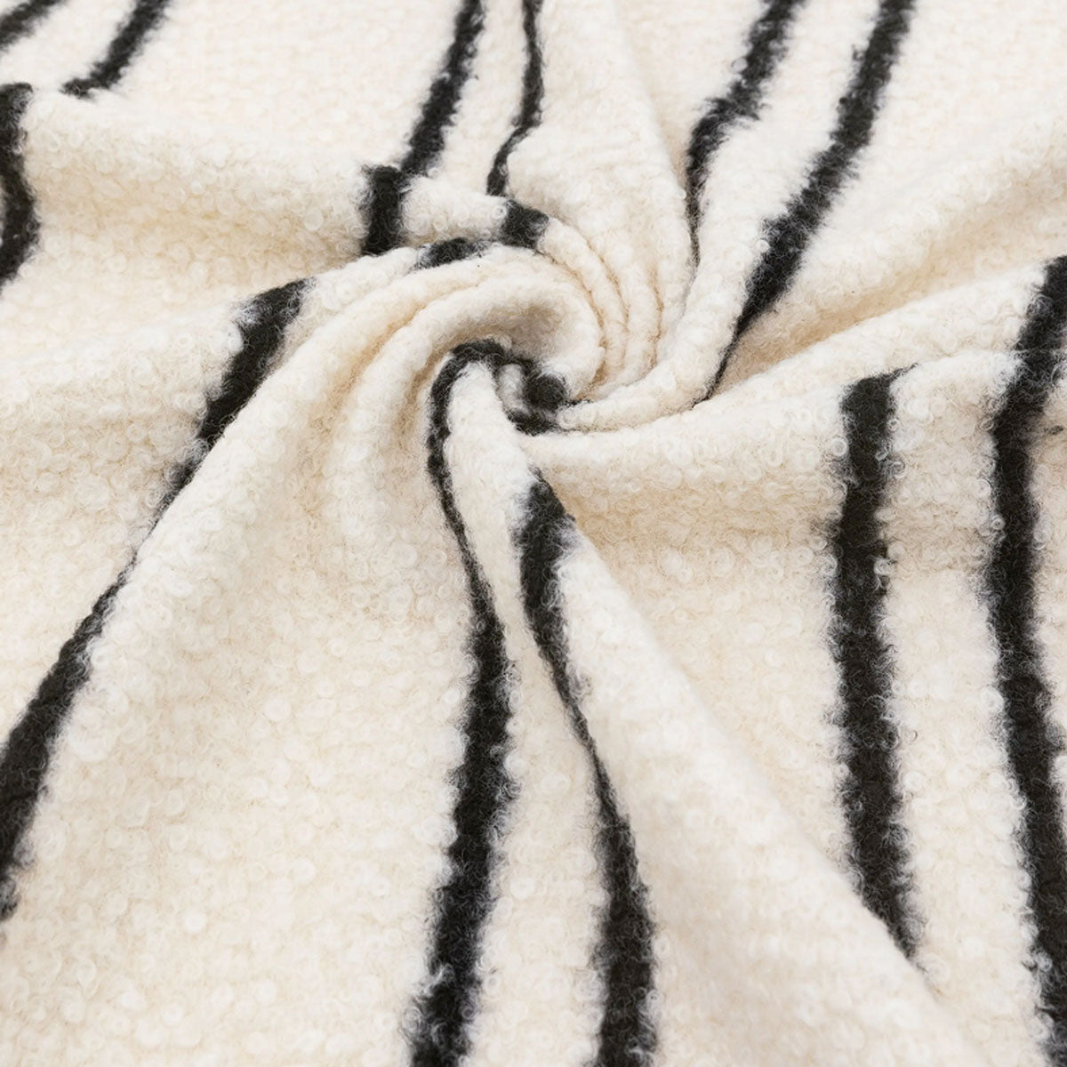 Gallery Direct Ophelia Scalloped Throw Cream & Black
