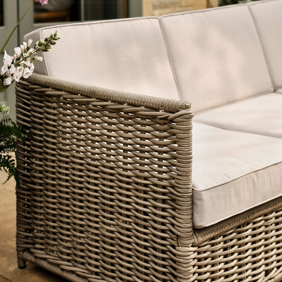 Garden Trading Harting 3 Seater Sofa Light Rattan