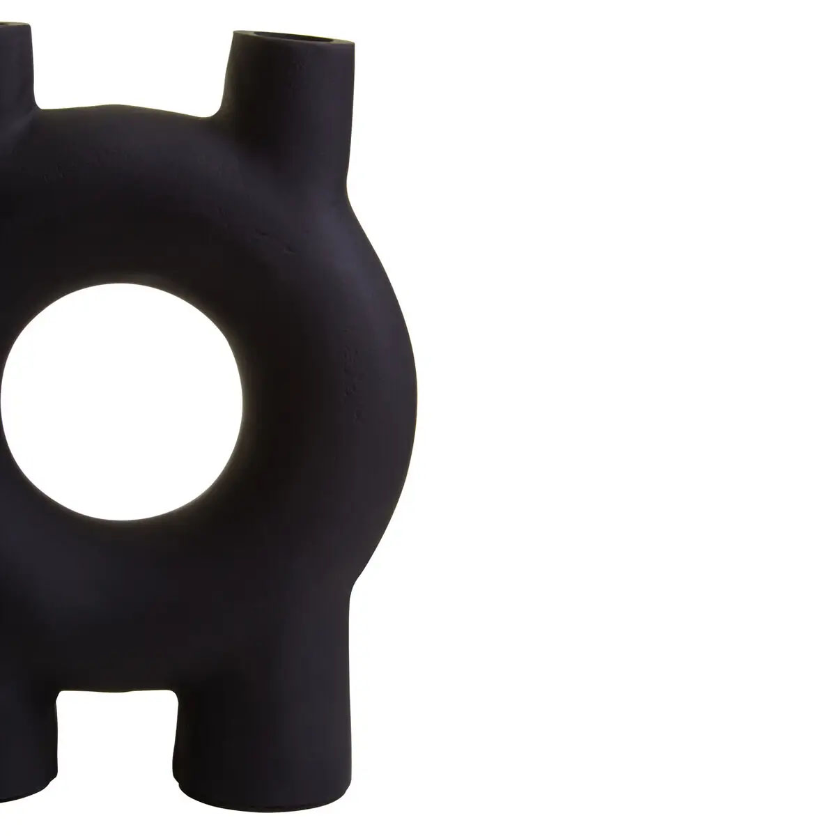 Beaumonde Home Hapax Small Black Candle Holder