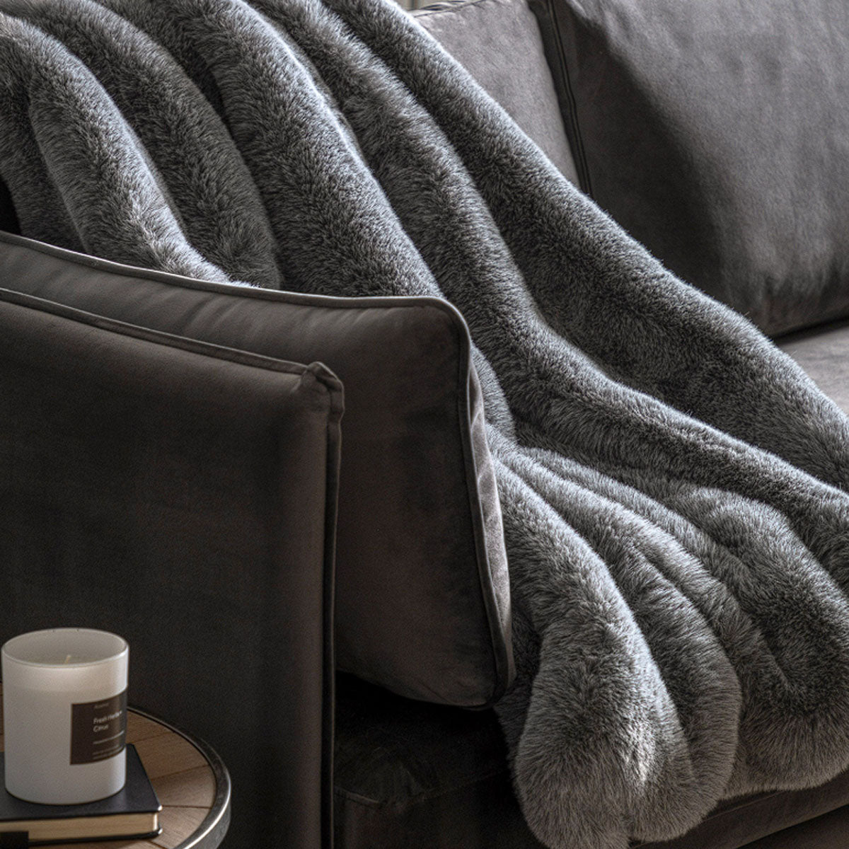 Gallery Direct Roscose Faux Fur Throw