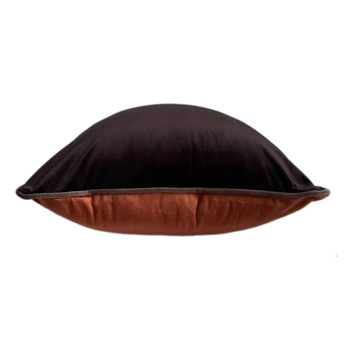 Malini Paul Moneypenny Twofaced Orange/Choc Cushion