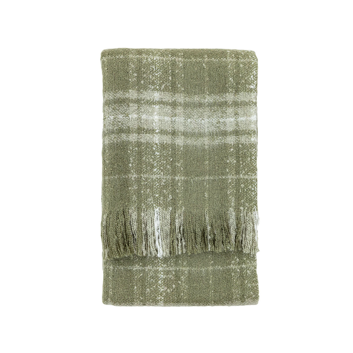 Gallery Direct Check Faux Mohair Throw