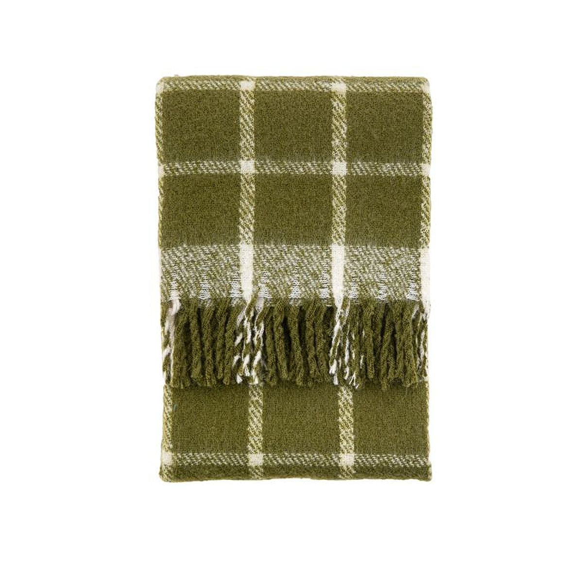 Gallery Direct Poly Faux Mohair Check Throw