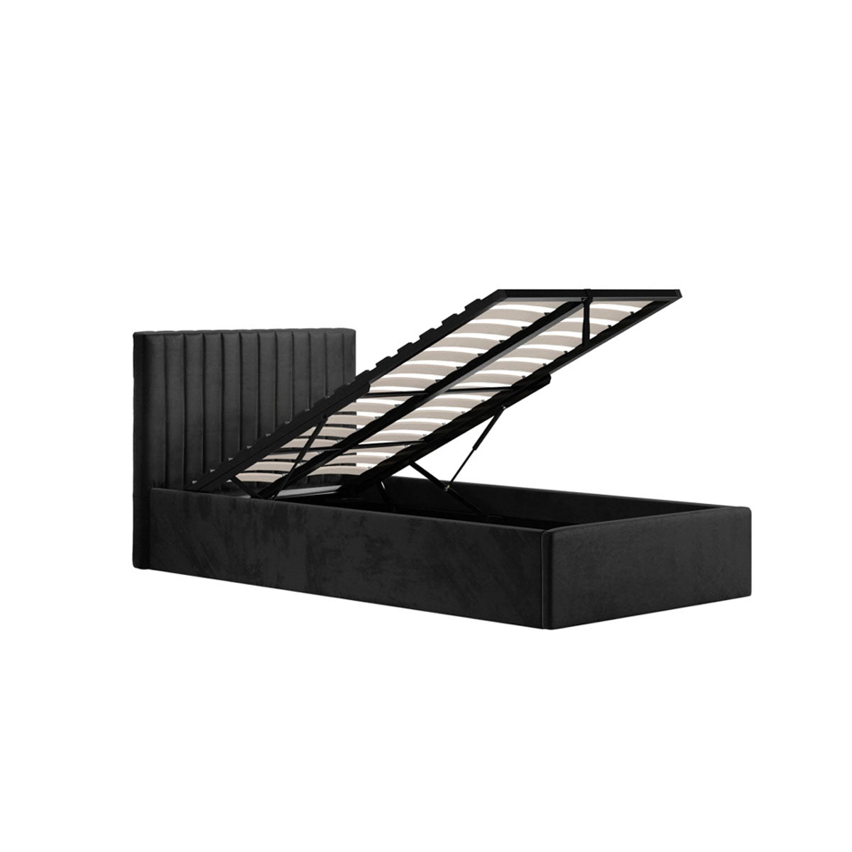 HO+ME Berlin Ottoman Single Bed In Black