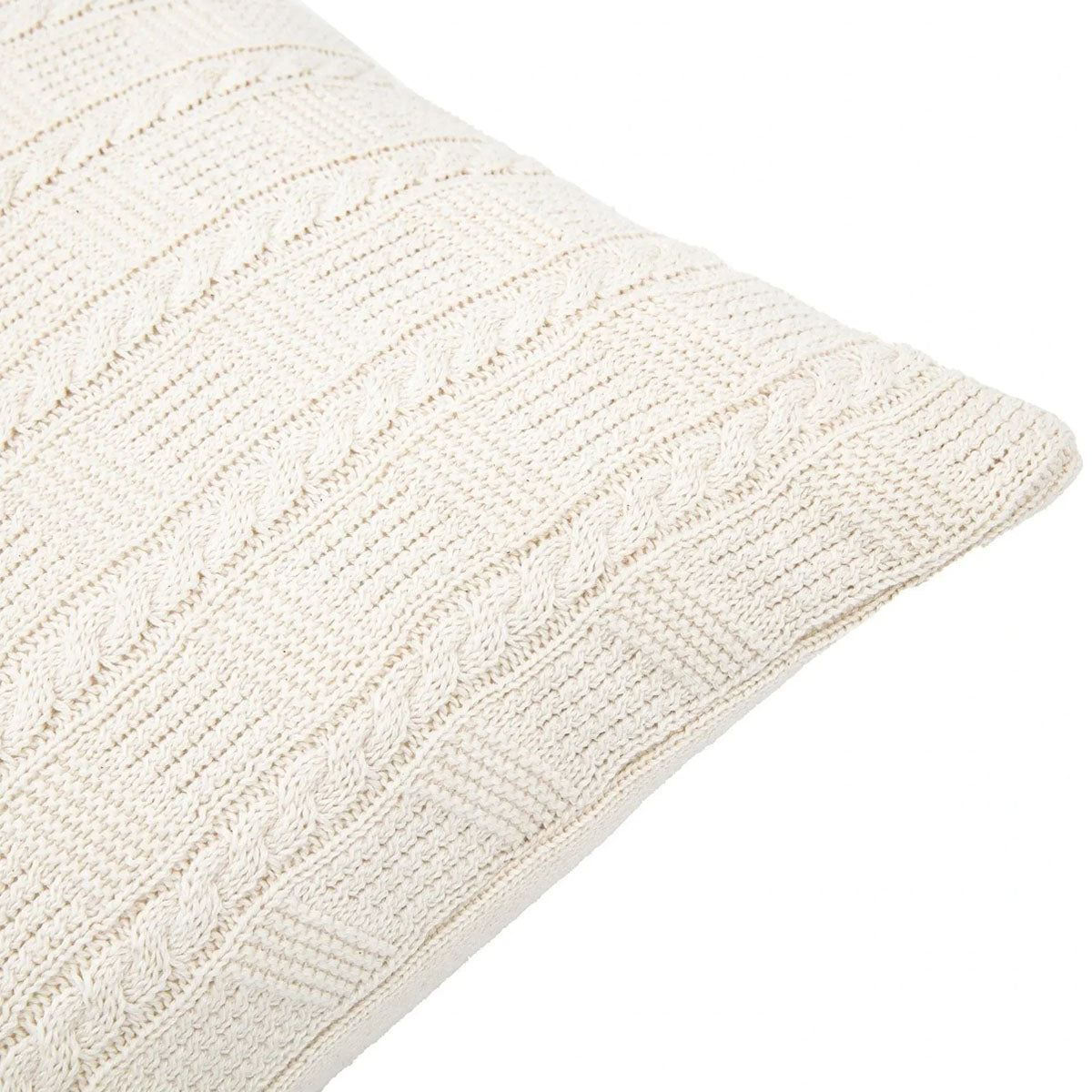 Gallery Direct Cotton Cable Cushion Cream