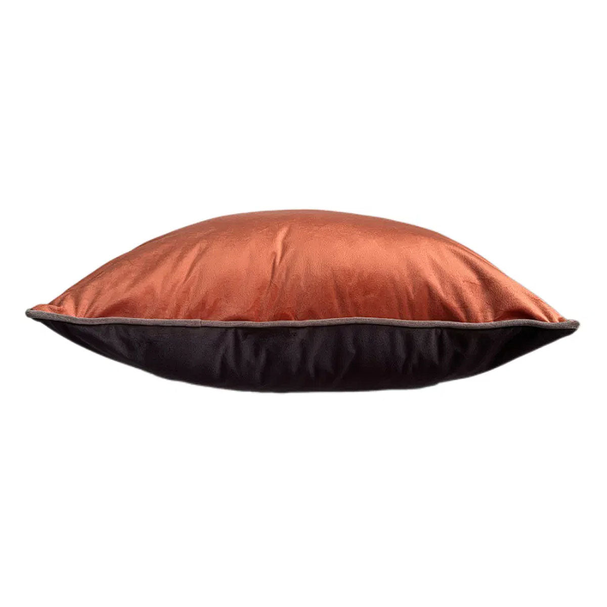 Malini Paul Moneypenny LargeTwofaced Orange/Choc Cushion