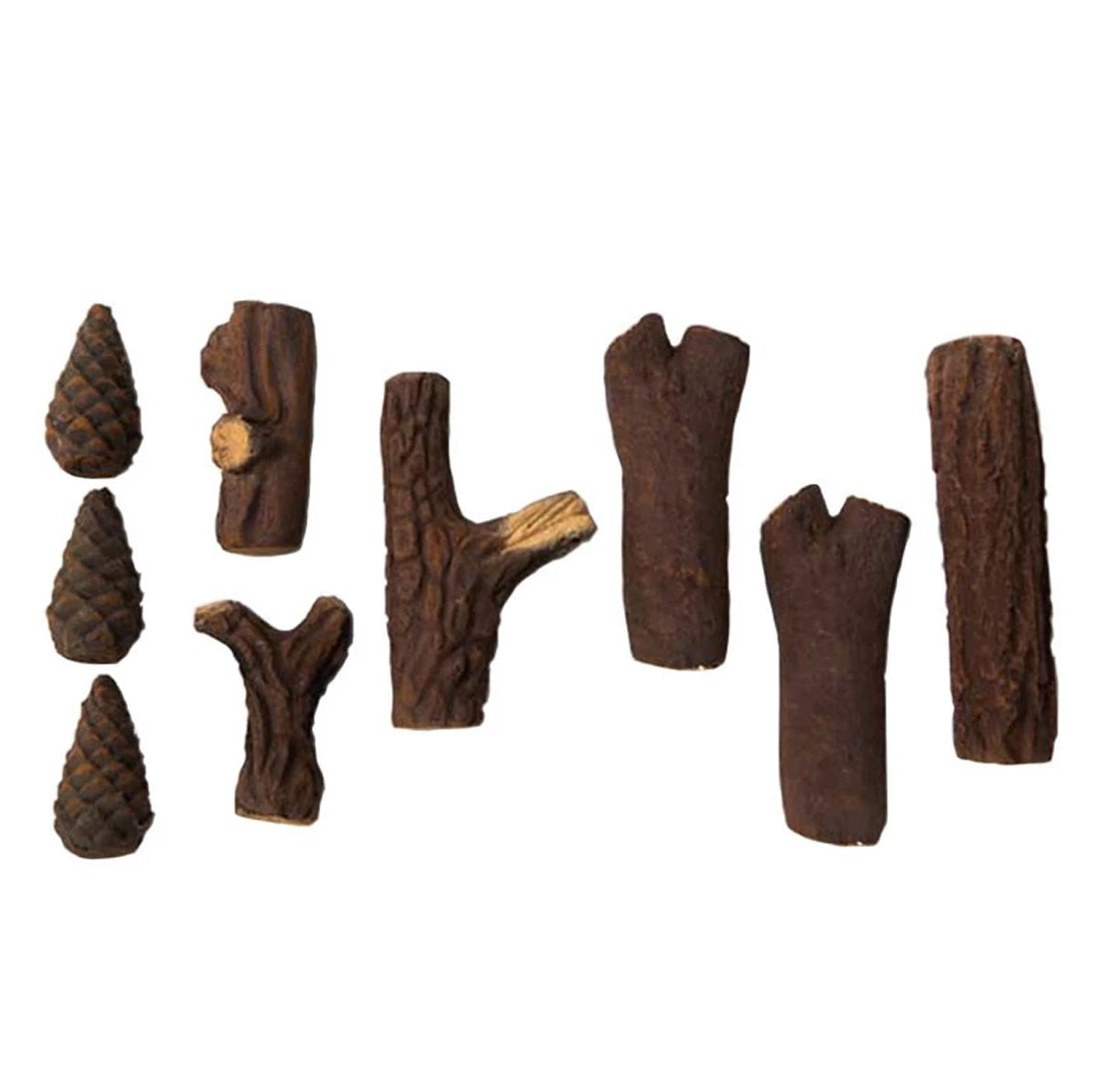 ScandiFlames Ceramics Wood 9 pcs.