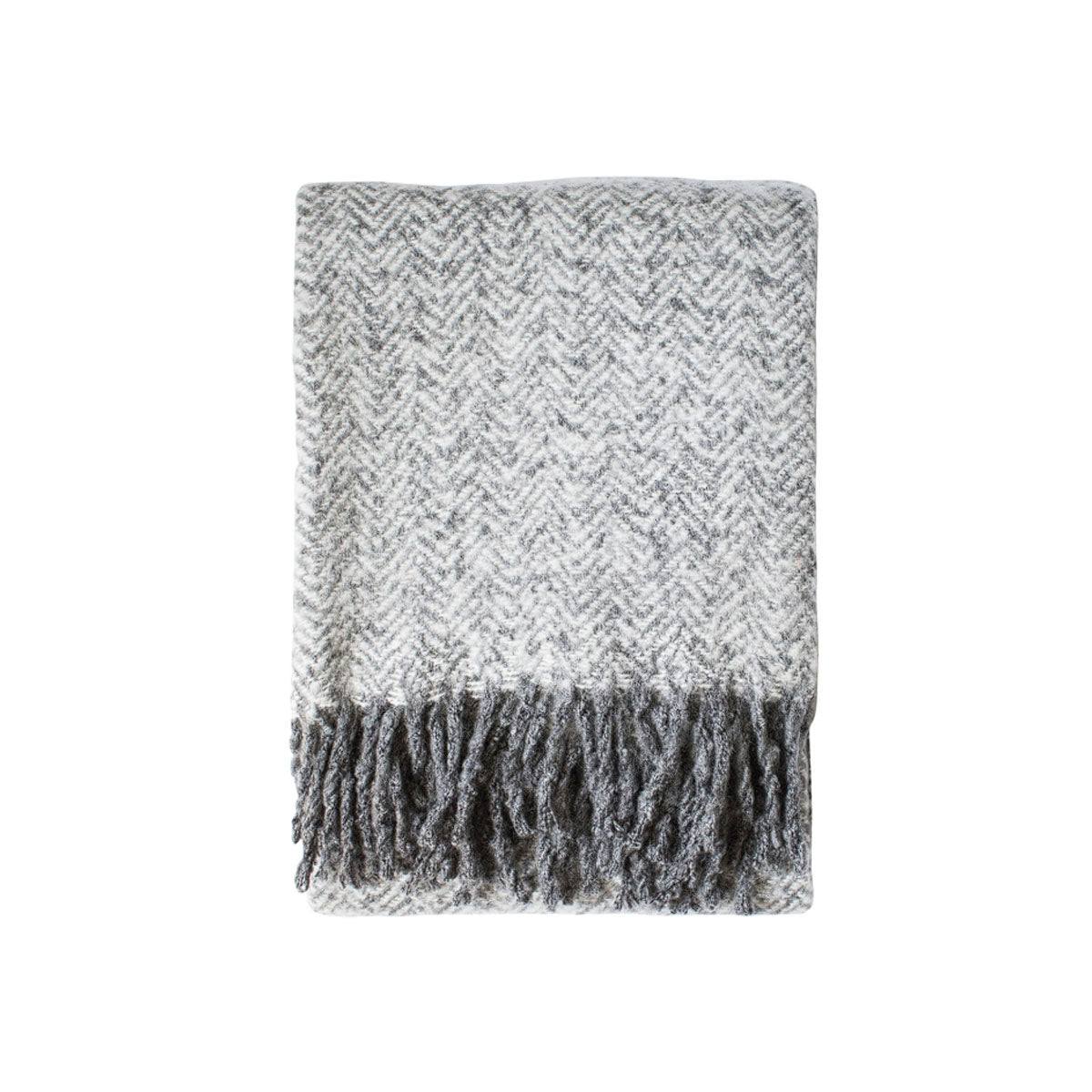 Gallery Direct Herringbone Faux Mohair Throw