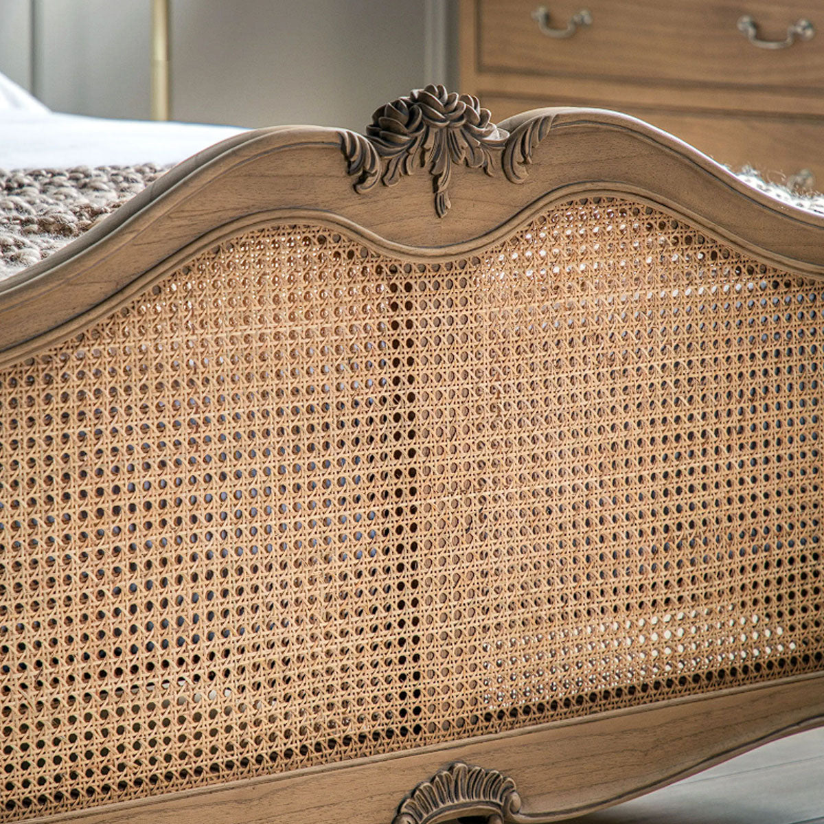 Gallery Direct Chic Cane Bed Weathered