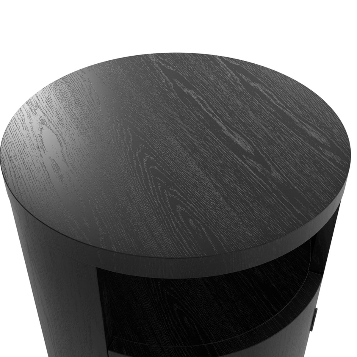 HO+ME Yori Black Bedside Cabinet