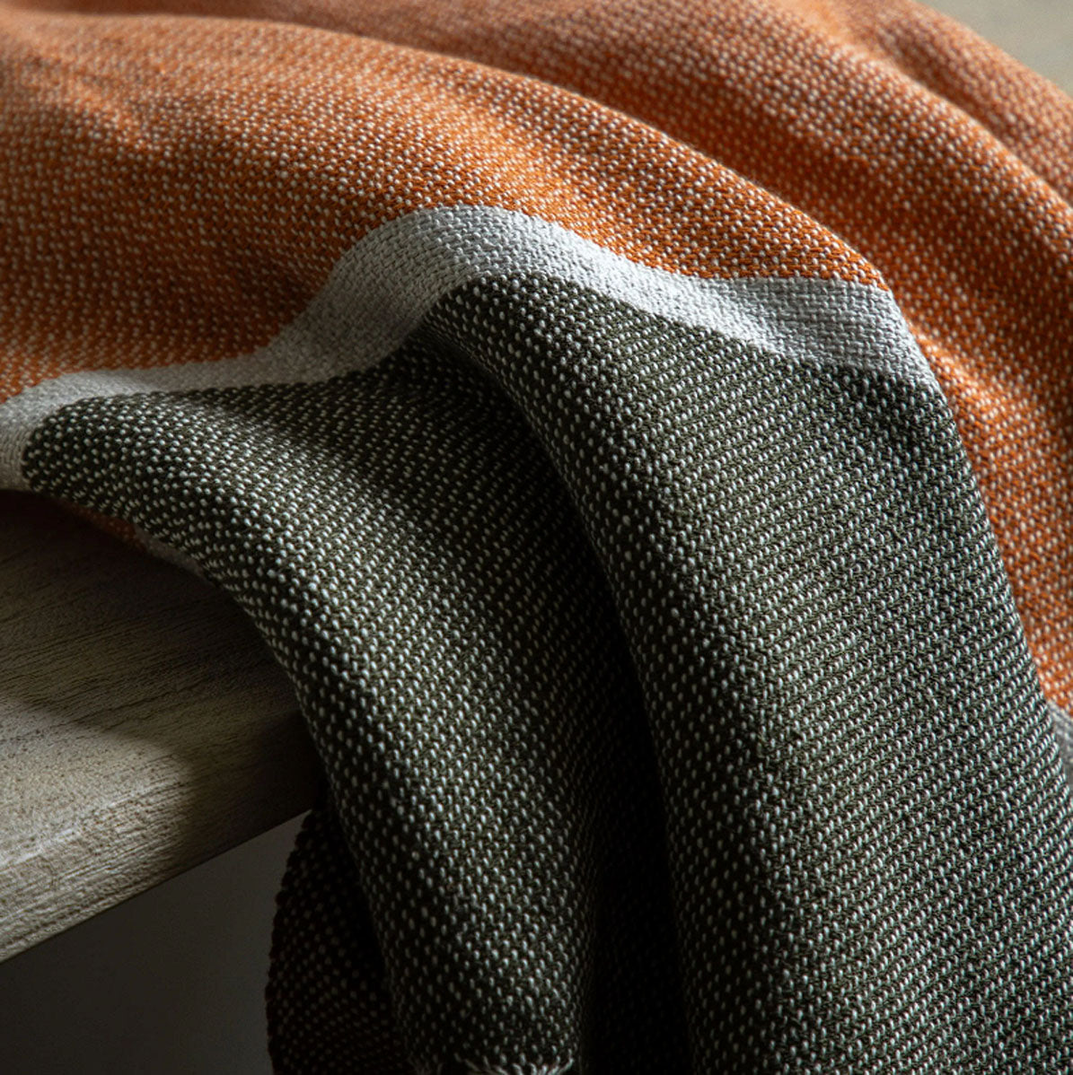 Gallery Direct Crosshatch Woven Throw Taupe