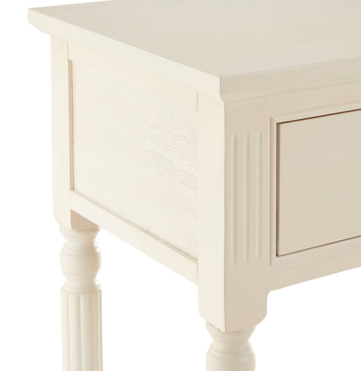 Beaumonde Home Heritage 3 Drawer White Console Table
