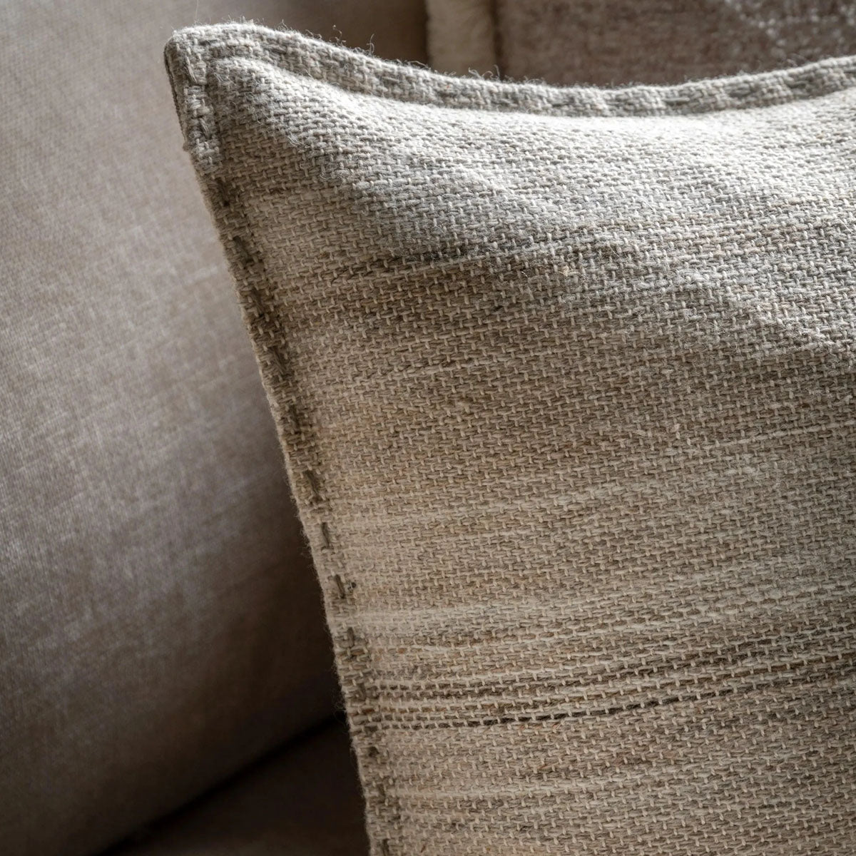 Gallery Direct Cardinham Stitched Cushion Ecru