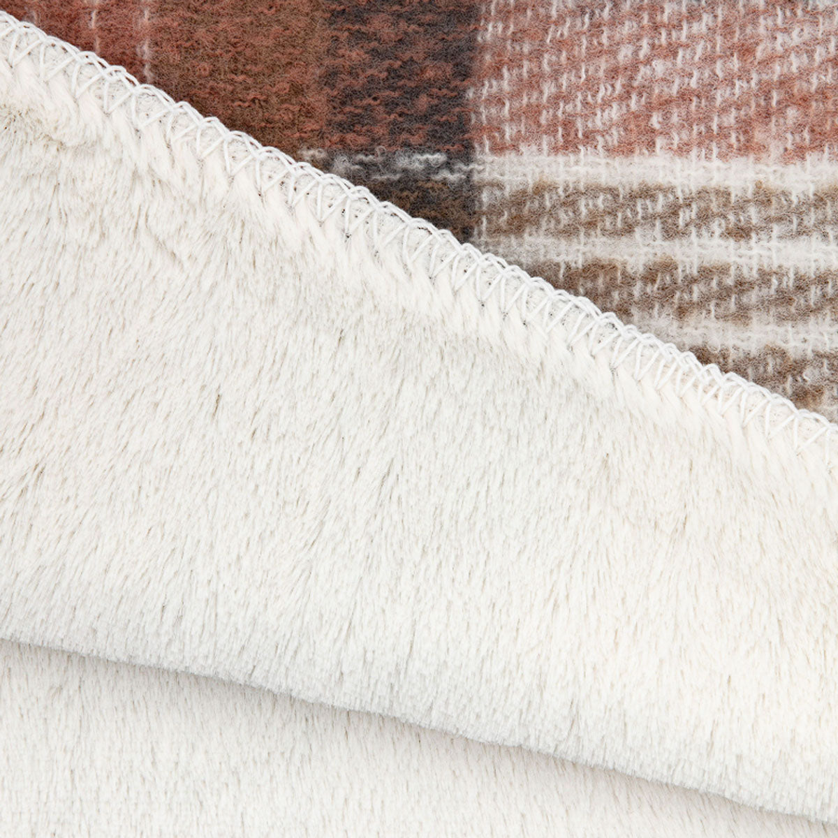 Gallery Direct Check Faux Mohair Throw