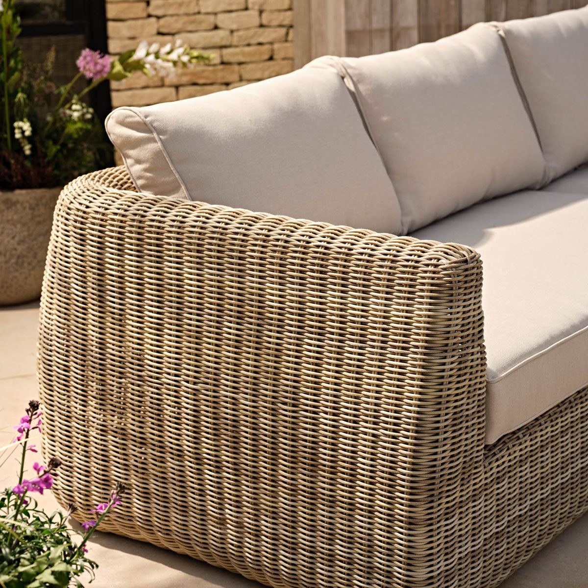 Garden Trading Skala Corner Sofa Set Light Rattan