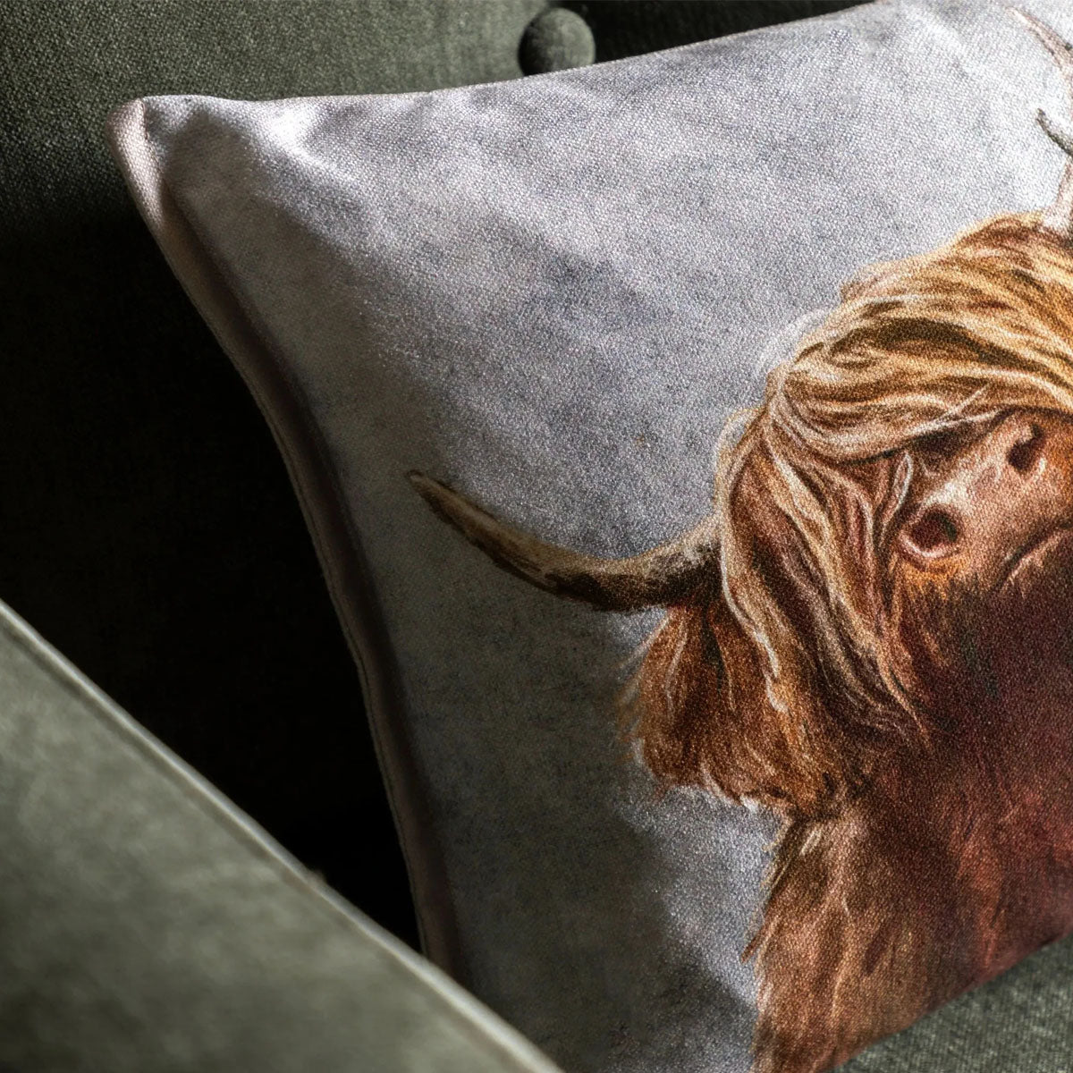 Gallery Direct Highland Cow Trio Cushion